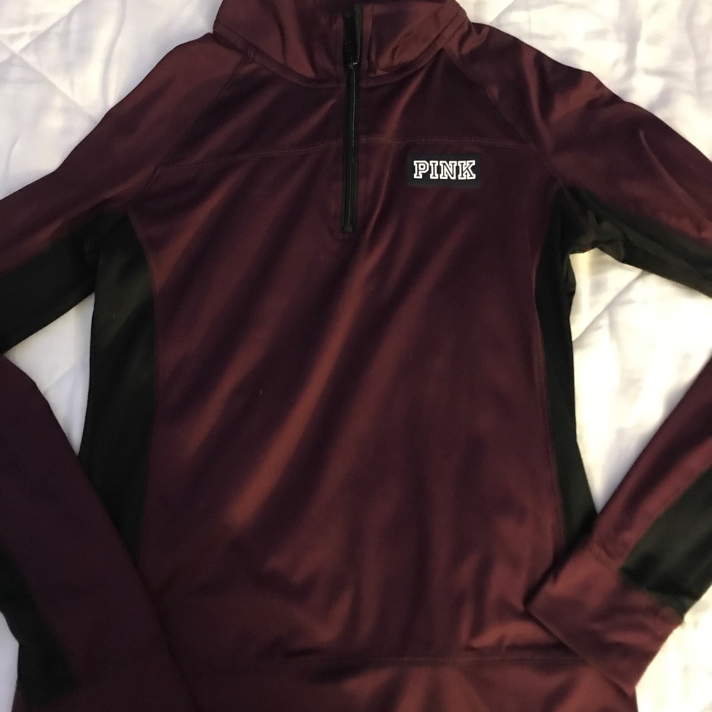 Pink Long sleeve quarter zip